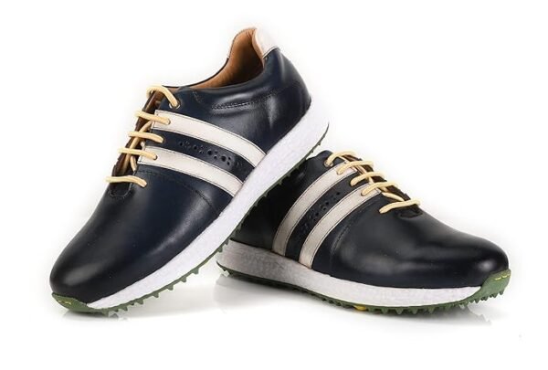 HITCARO® Golf Shoe | Light Weight | Waterproof | Black/Wht | Golf Shoe With Type LACE UP